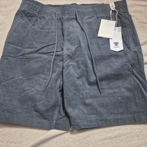 Vissla Men's Blue Corduroy Drawstring Shorts Brand New